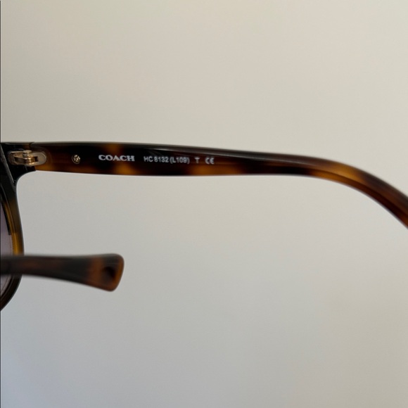 Coach Brown Sunglasses with Gold Accents - Picture 3 of 4